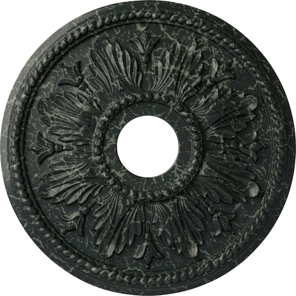 Ekena Millwork Edinburgh Medallion (Canopies up to 5 1/8"), 18 1/8"OD x 3 1/2"ID x 2 3/4"P, Painted Turtle Crackle CM18ED1PTC - main